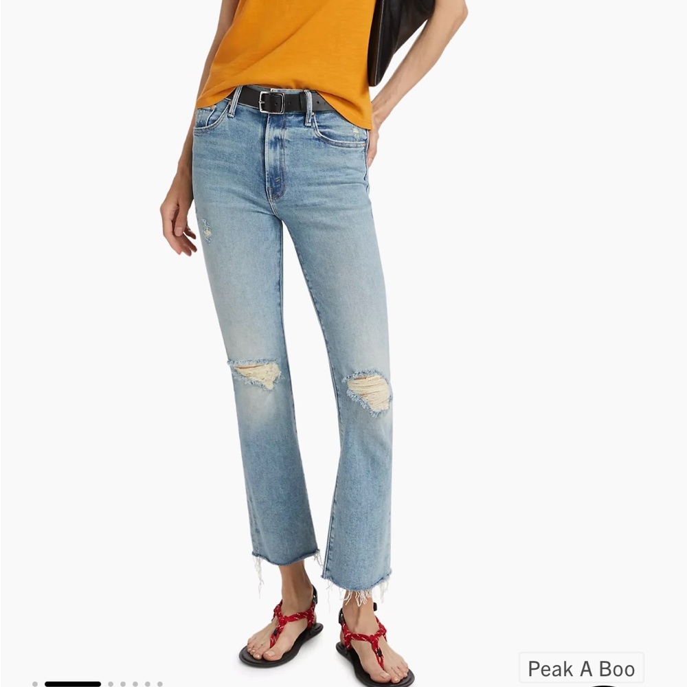 MOTHER insider fray jeans